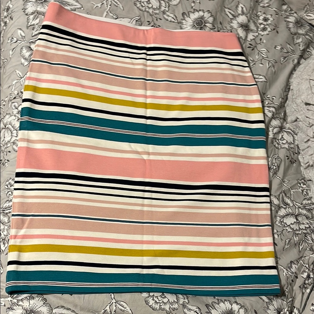 NWT Loft Striped Multicolor Women's pencil Skirt, size M